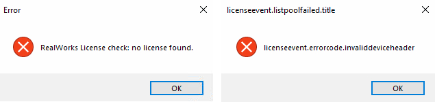 Lizenz-Fehlermeldung