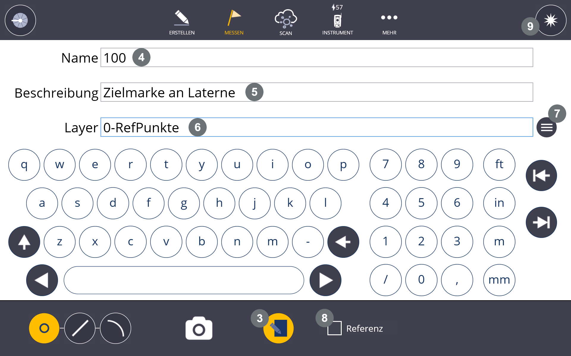 Referenzpunkt hinzufügen